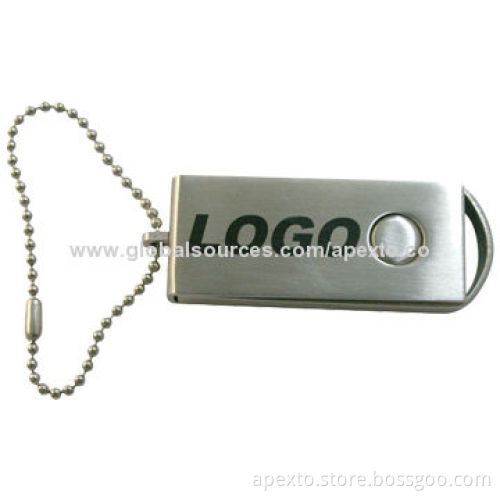 Metal Swivel USB Flash Drive, Various Colors are Available, No Software Installation Required
